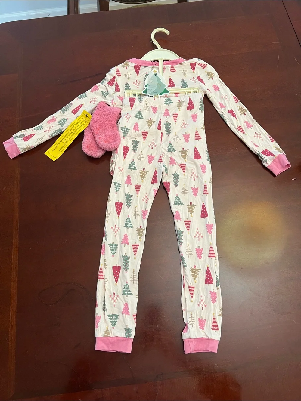 Milk.Berry Organic Bamboo Kids Pajama Set - Pink Tree Pattern